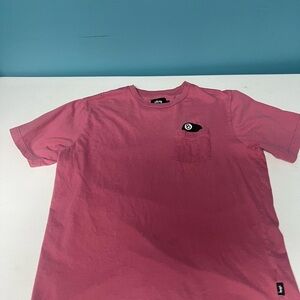 Vintage Stussy Pink Tee with Pocket